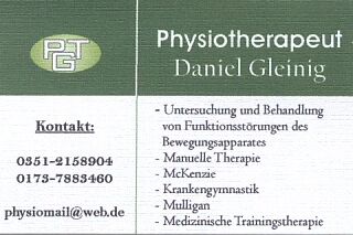 Physiotherapeut Daniel Gleinig in Dresden-Lockwitz